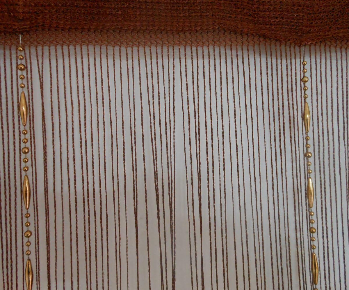 Tangpan Decorative Dew Drop Beadeds Door Curtain Divider (Brown)