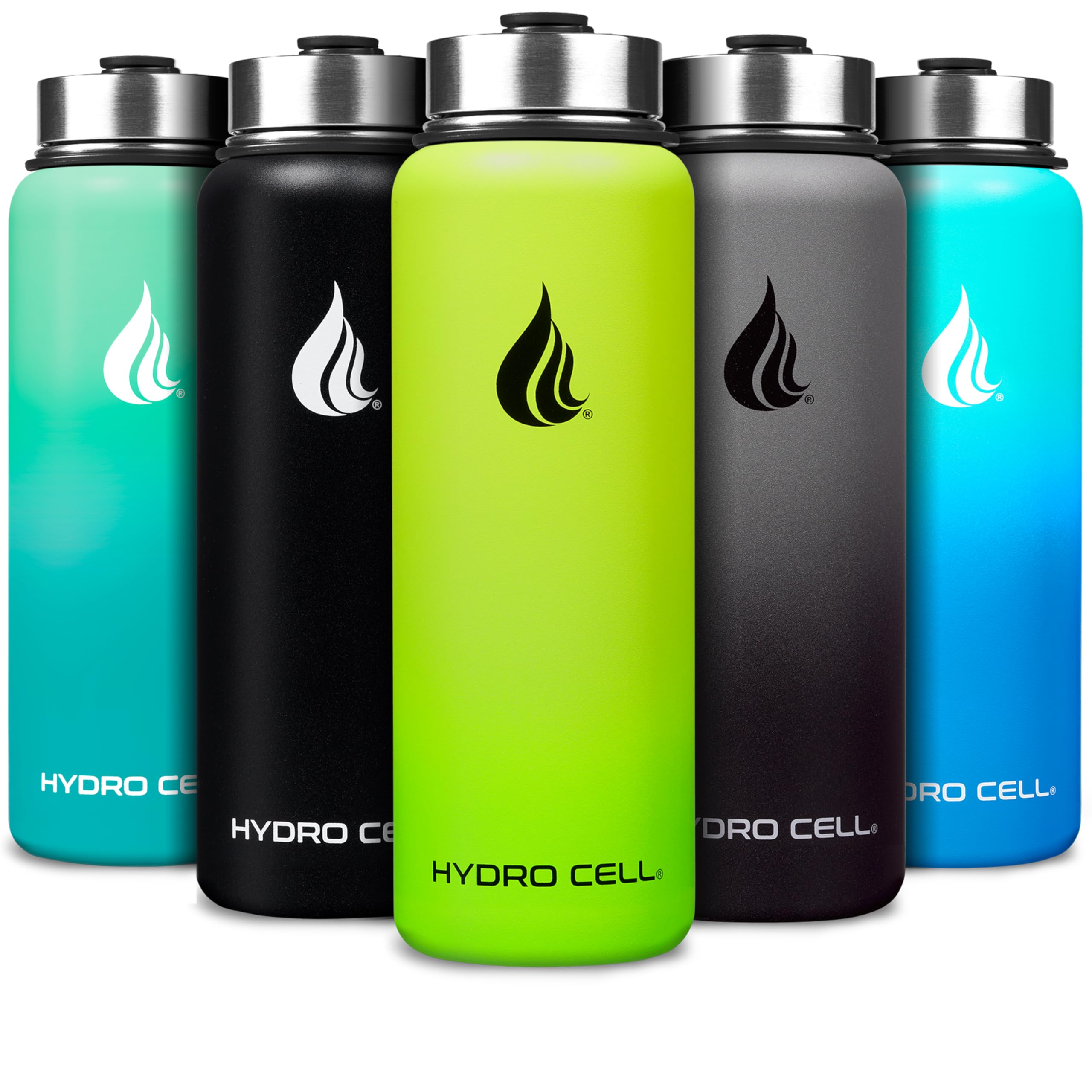 Traveler - 40 oz Water Bottle with Handle & Flip Straw - Fits in Cup Holder, Leak Resistant Tumbler-Reusable Insulated Stainless Steel & Rubber Base - Gifts for Women & Men, Midnight