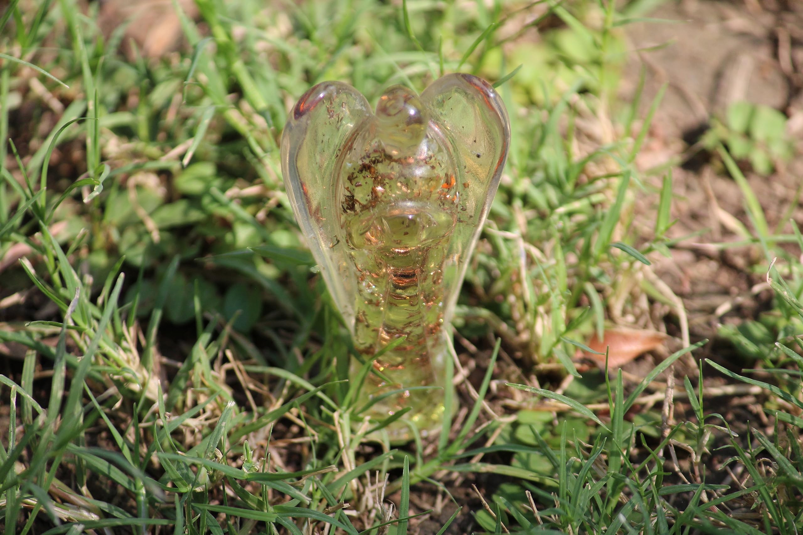 Prajet Energized Orgonite Healing Crystal Orgone Guardian Angel Copper Metal Mix Rare Healing Positive Energy Approx. Size 2 Inch (Peridot Angel Orgone) - Image 3