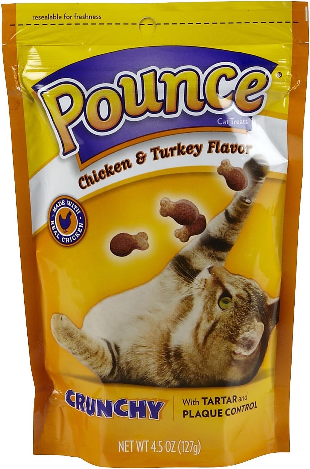 Pounce Crunchy Treats - Chicken & Turkey- 4.5 oz