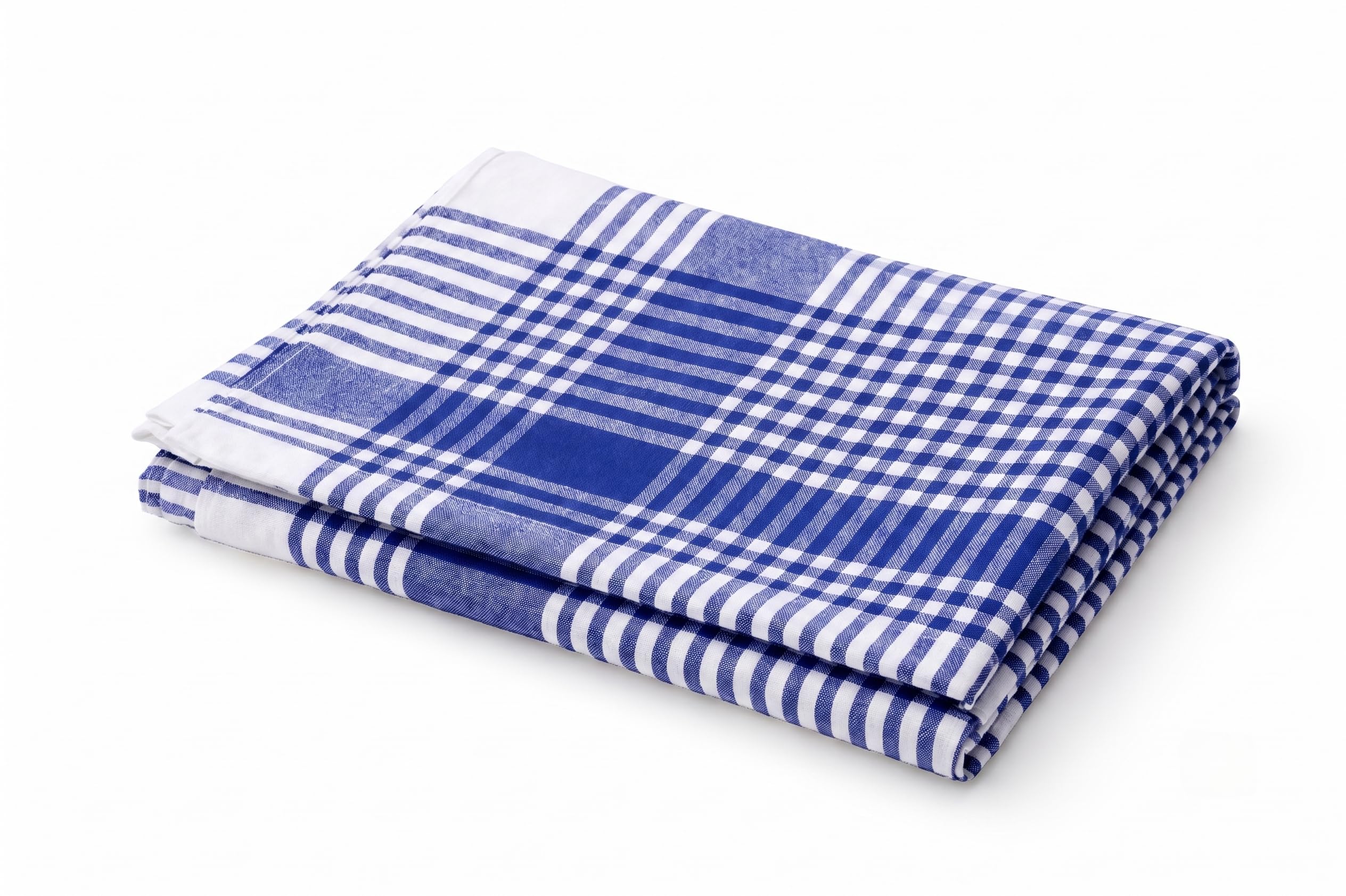 Rosula Studio Gingham Check Rectangular Tablecloth 170 x 140 cm – Yarn Dyed Cotton Blend Table Cover – Farmhouse Kitchen Dining & Picnic Table Linen – Made in Turkey (Blue Border Check) — image 1