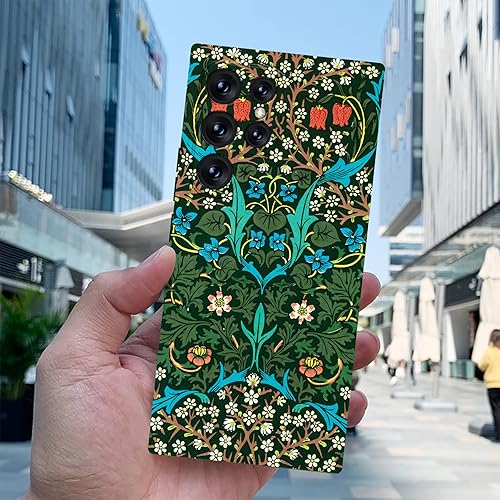 Miniatura 3 de MURLEBAY Funda para Samsung Galaxy S22 Ultra, funda protectora delgada de TPU suave para teléfono con diseño de flores y plantas de flores