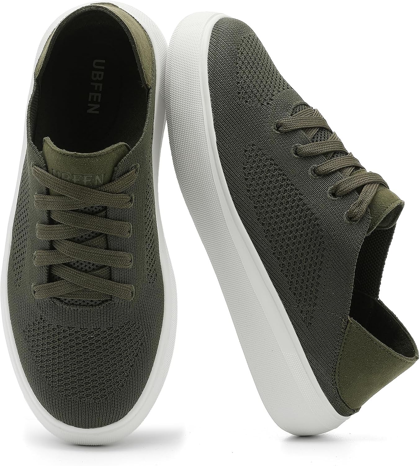 UBFEN Womens Fashion Sneakers Comfortable Slip On Shoes with Breathable Upper Lace-up Cozy Slipper for Work, Travel, Casual Outings - Image 2