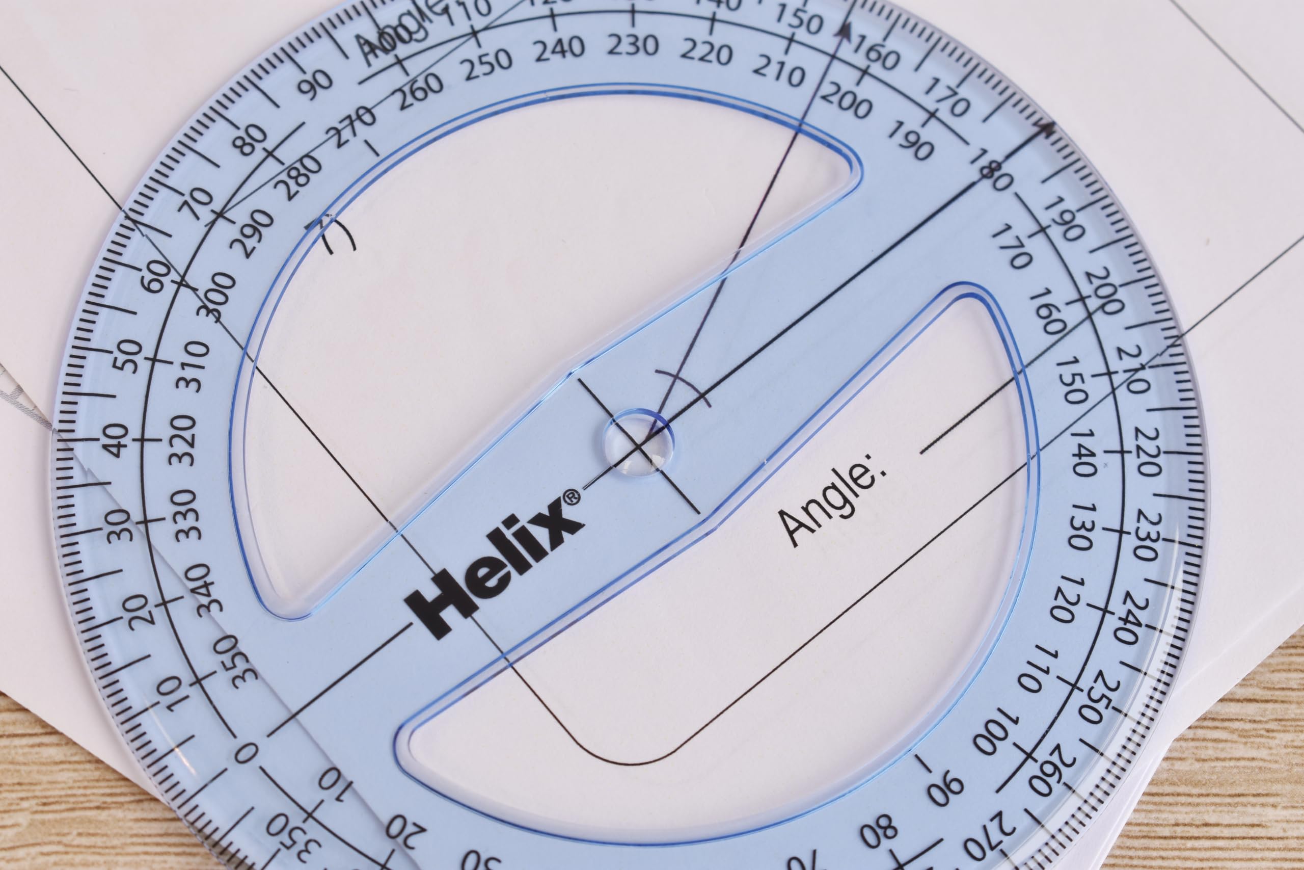 Helix Oxford H03040 - Transportador de ángulo, azul