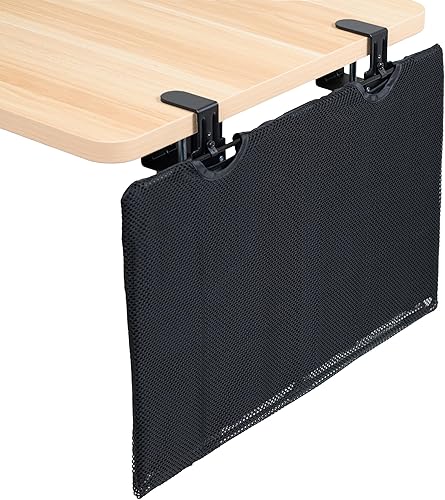 VIVO Funda organizadora de privacidad y gestión de cables de 24 pulgadas, sistema de panel para ocultar cables, falda de escritorio, negro,