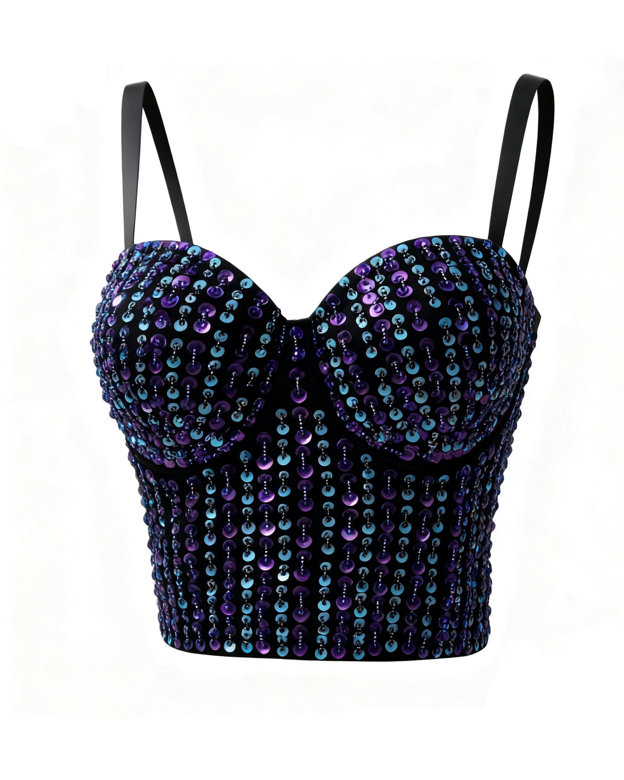 ROYAL SMEELA Haut Corset Paillettes Pour Femme Top Bustier Pailleté Bustiers et Corsets Élégant Adulte