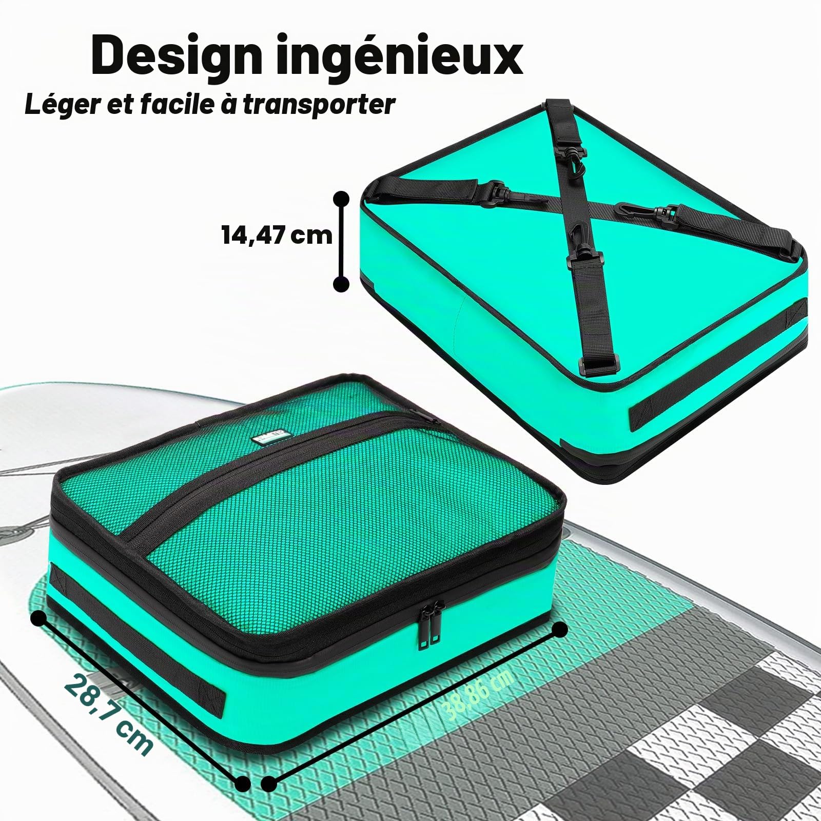 Sac Isotherme pour Paddleboard - Sac Isotherme étanche pour 10 canettes - Sac pour Accessoires de Paddle et Kayak