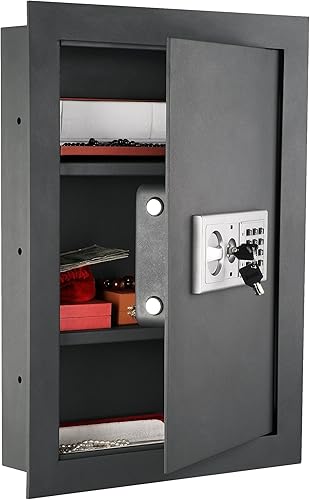 Vista 12 de Caja de seguridad electrónica Paragon Lock & Safe oculta en la pared con capacidad de 0.83 pies cúbicos (23.5 litros) para joyas de gran tamaño Gris