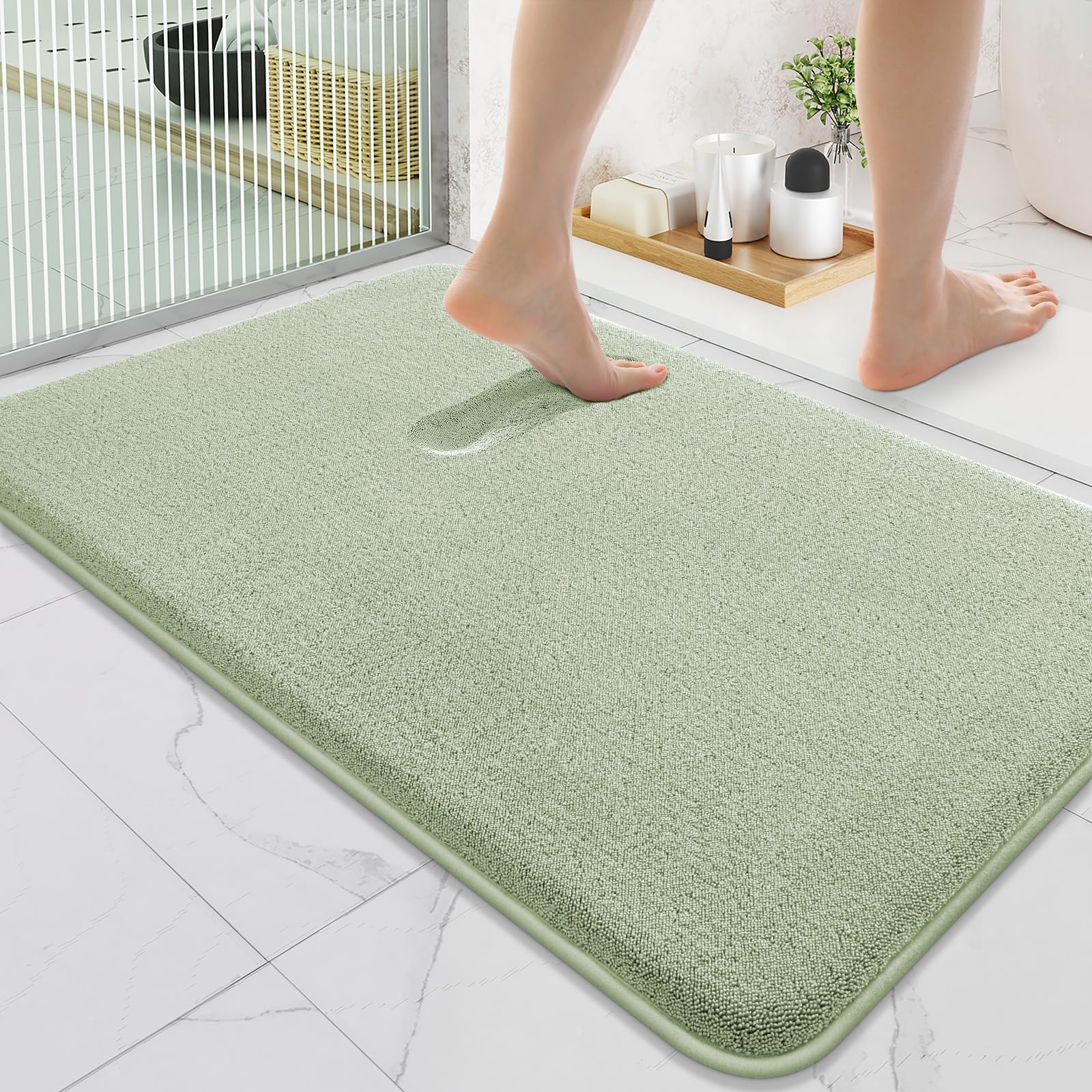 Smiry Smiry Memory Foam Bath Mat 36x24, Extra Soft Absorbent Bathroom Rugs