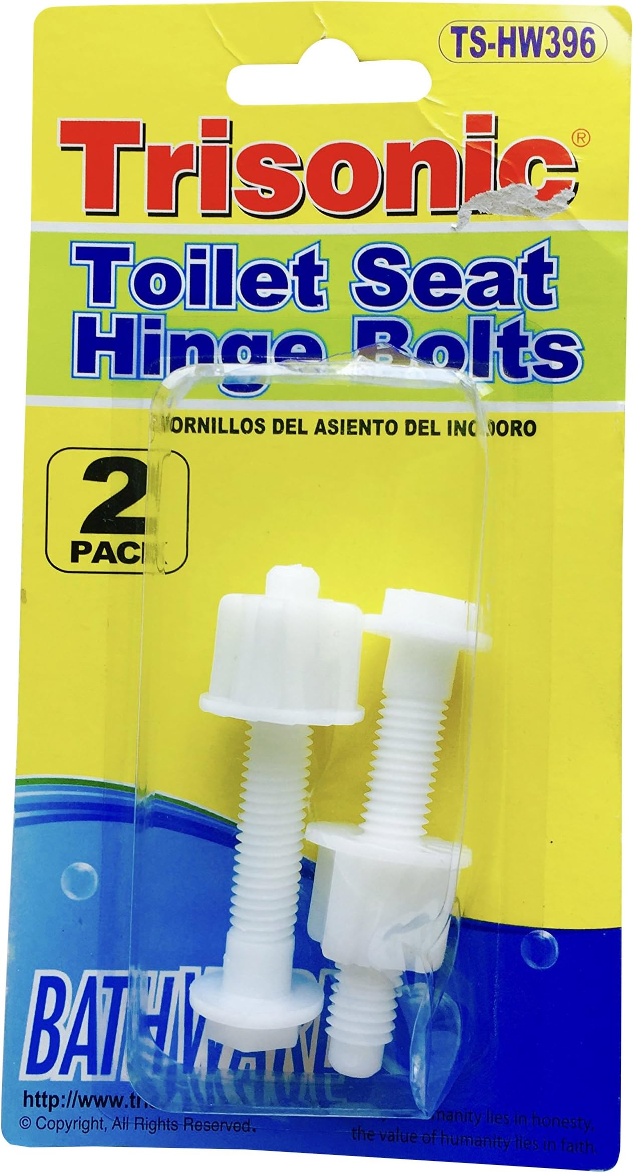 Trisonic TS-HW396 Toilet Seat Hinge Bolts