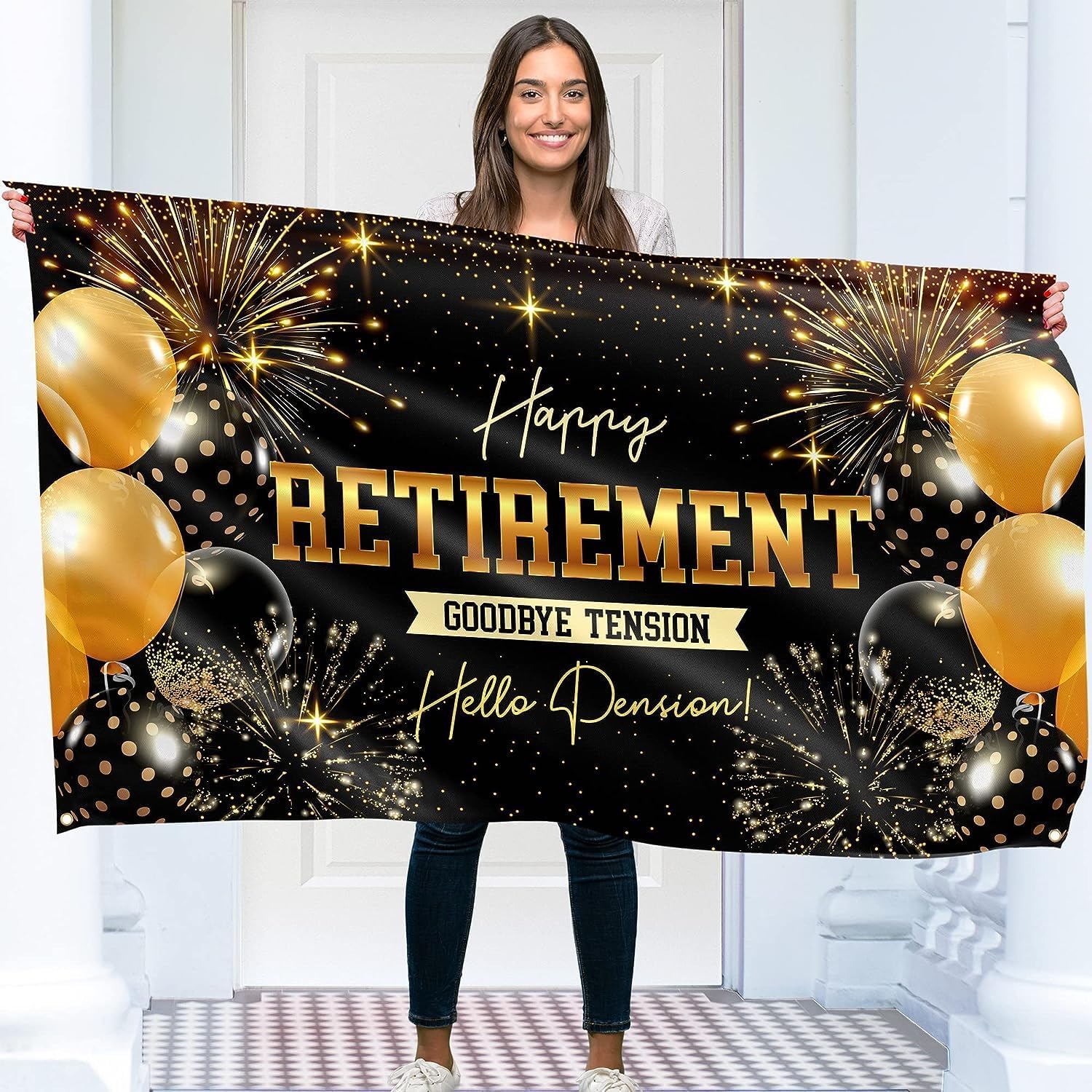 Retirement Banner Retirement Decorations Happy Retirement Banners