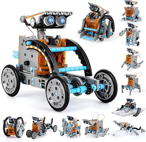Lucky Doug Kit de robot solar STEM 12 en 1 regalos para niños de 8 9 10 11 12 13 años conjunto de experimentos científicos de construcción educativa