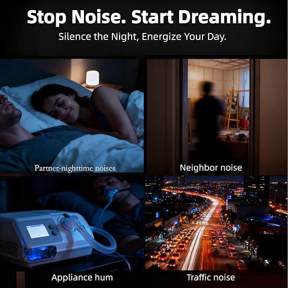 Kinglucky Sleep Earbuds for Side Sleepers,Invisible Earbuds,Sleeping Headphones Wireless Ear Buds in Ear Earphone Noise Cancelling Mini Small Ears Canal Earphones for Exercise Working Hiking