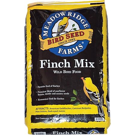 Amazon.com: Meadow Ridge Farms Finch Mix Wild Bird Seed, 20-Pound Bag