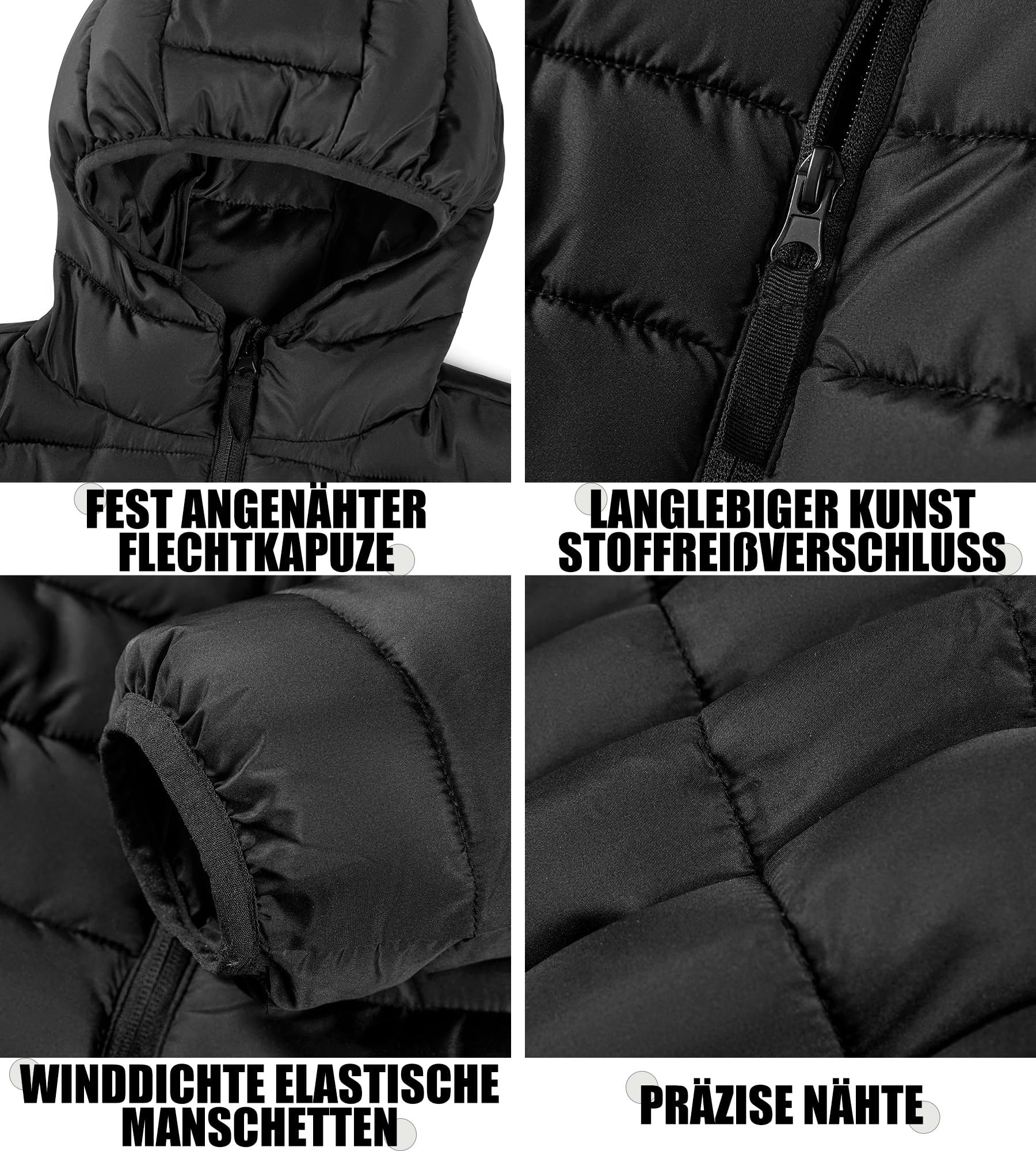 Sunny Sprout Jungenjacke mit Kapuze - Leichte Übergangsjacke für Herbst mit winddichten Ärmeln