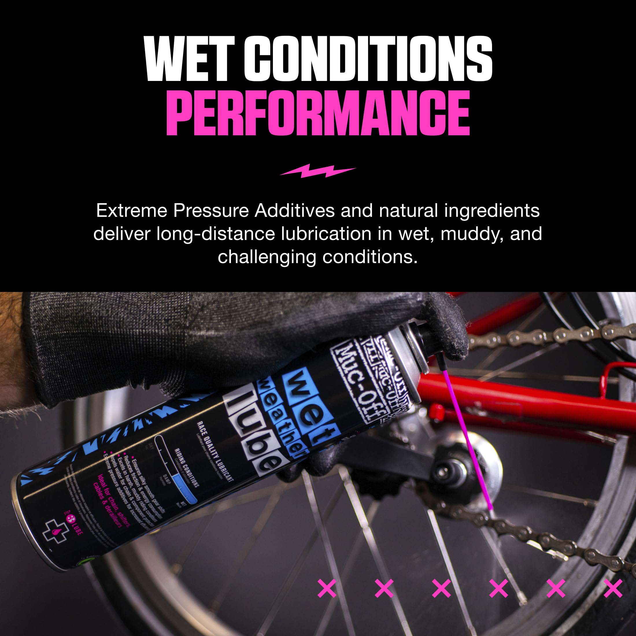 Muc Off Kettenöl Wet Weather Lube Aerosol 400 ml, MU-LUB-2222
