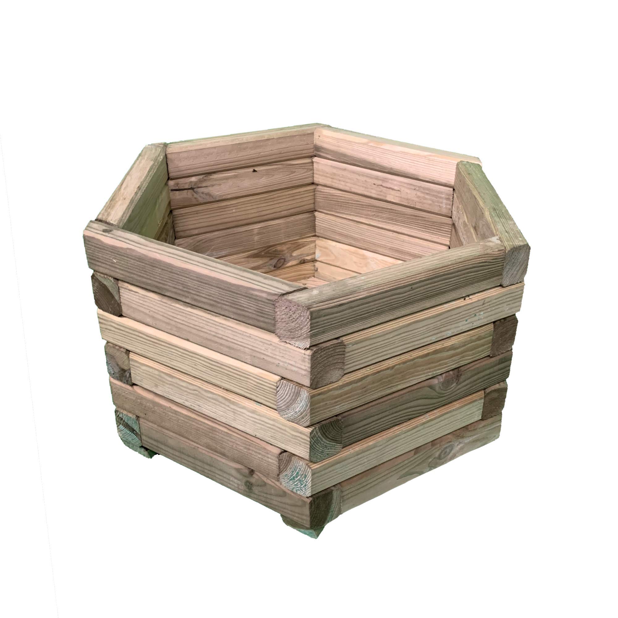 Simply Wood Tanalised Pressure Treated Hexagon Planter – EXTRA LARGE – SALE