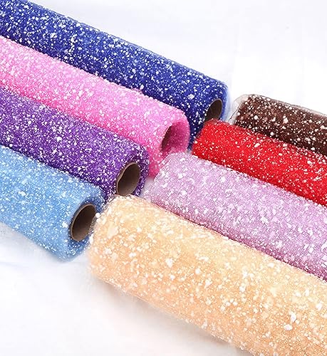 Miniatura 3 de Papel de regalo de flores de 19.7 pulgadas x 4 yardas, hilo de red de punto de nieve, ramo de flores de malla, embalaje para bricolaje, fiestas,