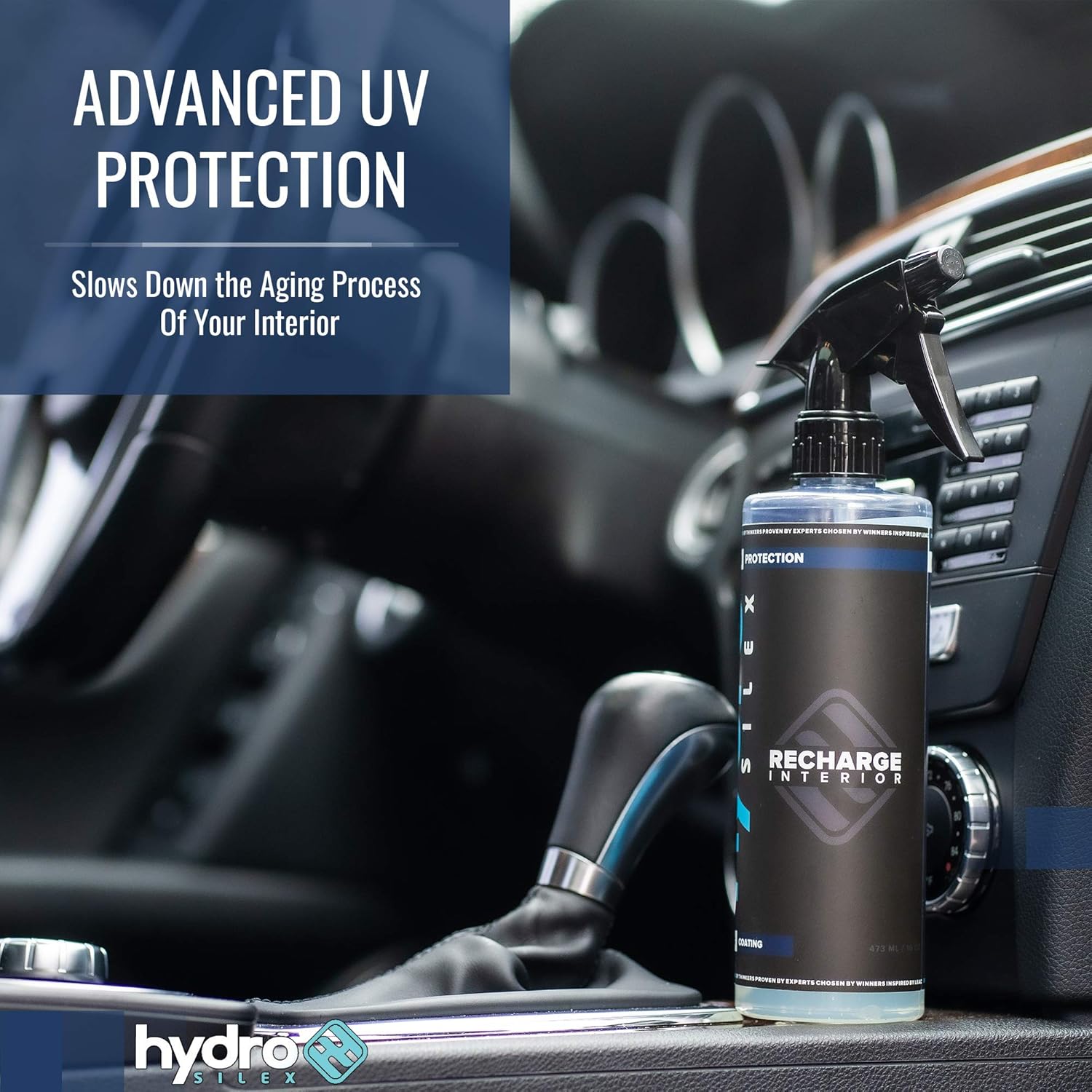 HydroSilex Recharge Interior Ceramic Coating (16oz) | All Purpose Cleaner & Protectant | Interior Quick Detailer & Protectant | Ceramic Coating for Cars | Advanced UV Protection - Image 4