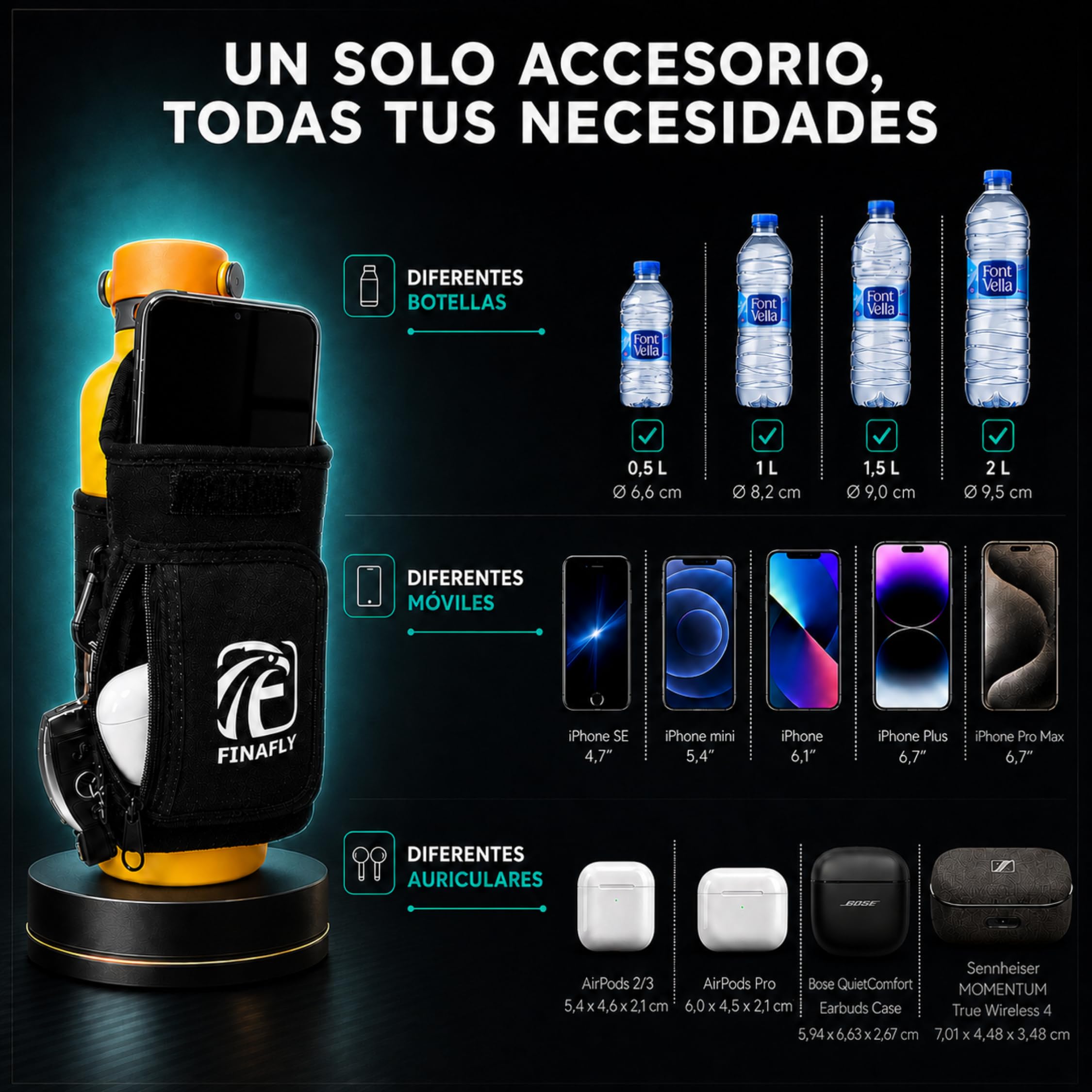 Bolsa Magnética Gym Mochila con Imán Reforzado Accesorios Hombre Mujer