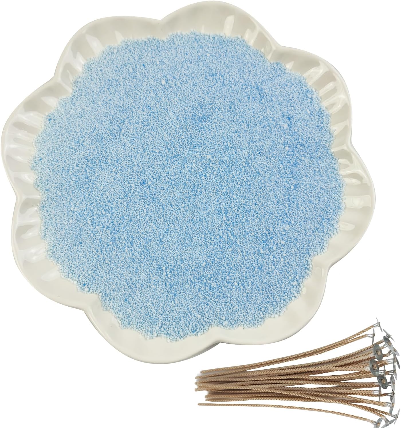 CoolCrafts Sand Wax Candle with Wicks 6 Colors Pearled Sand Wax Kit for Candle Making, Wedding Decor, Crafts - 900g