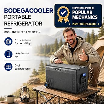 BODEGA BODEGACOOLER 12 Volt Car Refrigerator, 41QT(38.8L) Car Fridge with APP Control, 12V Cooler -4F to 68F, Portable Freezer 12/24V DC & 100-240V AC with Wheels for Outdoor, Truck, Camping, Travel