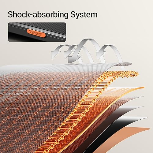 Miniatura 9 de Cinta de correr inclinada 16% con asa, 3 en 1 portátil para el hogar y la oficina, cintas de correr plegables con capacidad de peso de 300 libras,