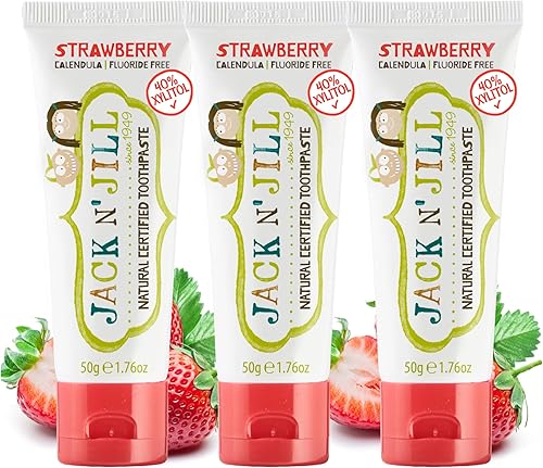 Jack N' Jill - Pasta dental natural para bebés, niños y bebés de 6 meses en adelante, pasta de dientes de entrenamiento sin flúor para niños