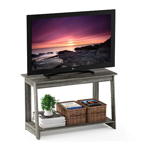 Furinno BEGINNING TV Stand, 2-Tier Rectangular Entertainment Center with Open