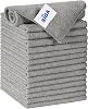 MR.SIGA Microfibre Cleaning Cloth, All-Purpose Reusable Microfiber Cloths, Streak Free Cleaning Cloths for Kitchen, Bathrooms, Windows, Mirrors, Car, Pack of 15, Grey, 30 x 30 cm11.8 x 11.8 inch