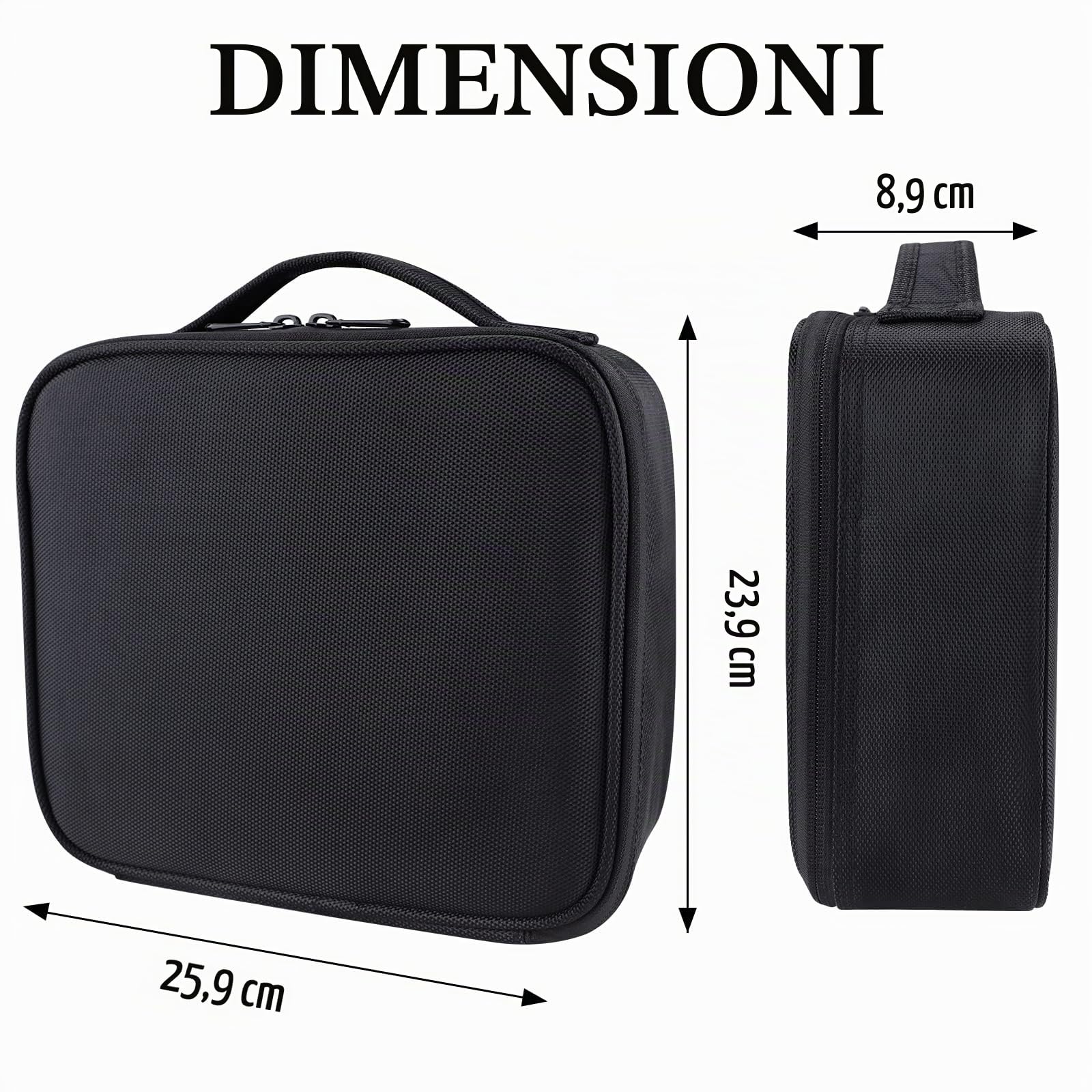Valigetta Trucchi, Portatrucco Valigetta Porta Trucchi Grande Capacità Professionale Trucco Organizzatore Borsa Impermeabile Artista Portatile Trucco Caso con Divisori Regolabili, 10,4 "