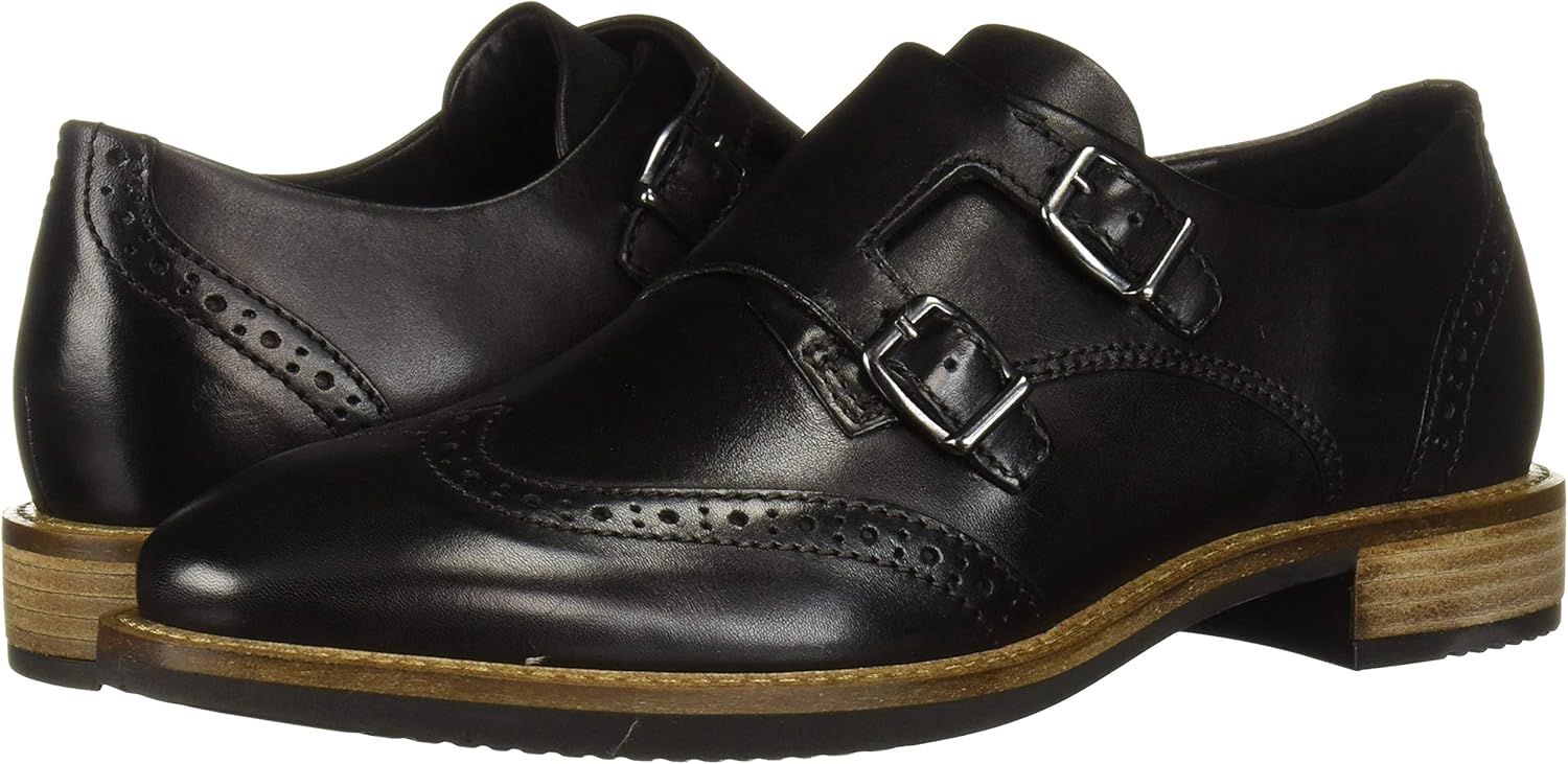 ecco monk strap shoes
