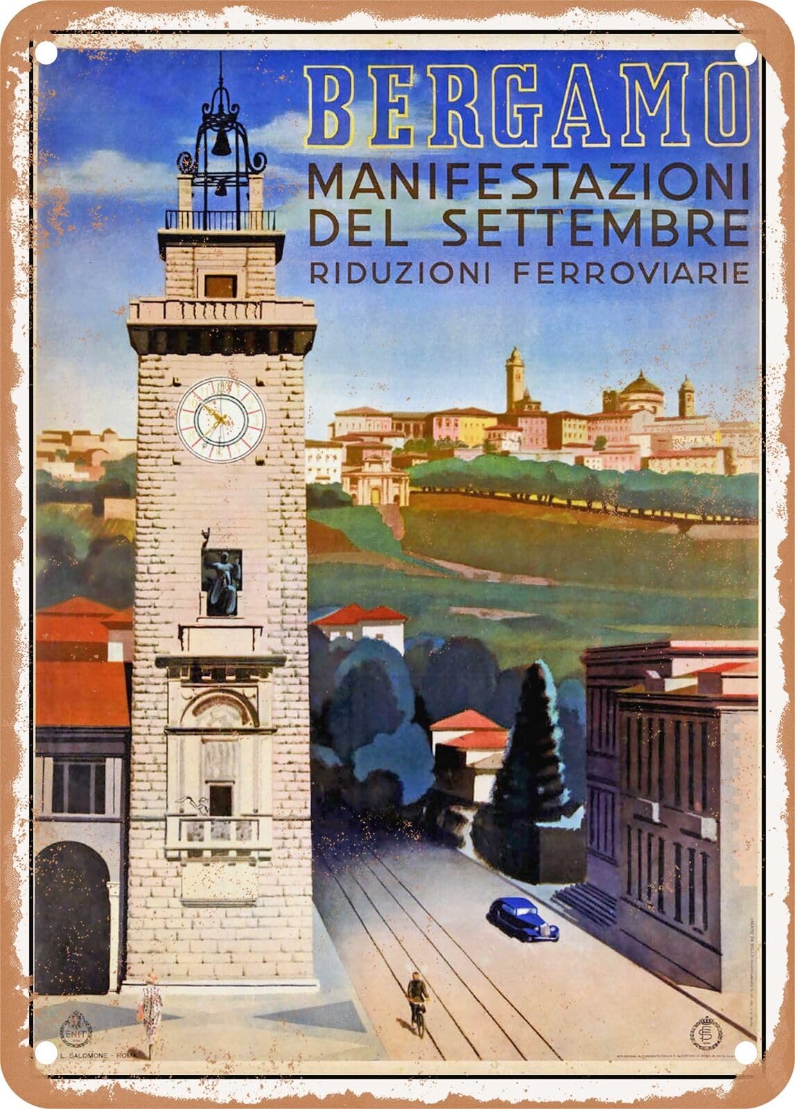 METAL SIGN - 1938 Bergamo Events in September Vintage Ad home decor