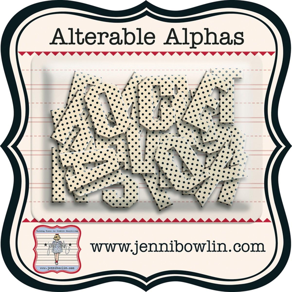 Micro Dot Alterable Alphas (Jenni Bowlin)
