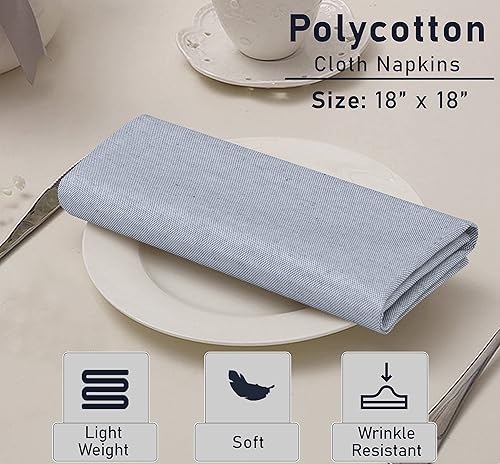 Miniatura 8 de Ruvanti Paquete de 12 servilletas de tela, servilletas de cena de 18 x 18 pulgadas, servilletas suaves y reutilizables, servilletas duraderas