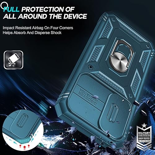 Miniatura 6 de LeYi Funda para Samsung A54 Funda para teléfono Galaxy A54 5G con cubierta deslizante para cámara + 2 protectores de pantalla de vidrio templado,