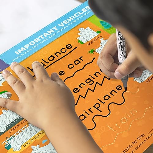 Miniatura 8 de Juego de 2 libros ocupados para práctica de escritura a mano para niños  Aprende a escribir para niños pequeños de 3, 4, 5 años, 24 tareas, 4