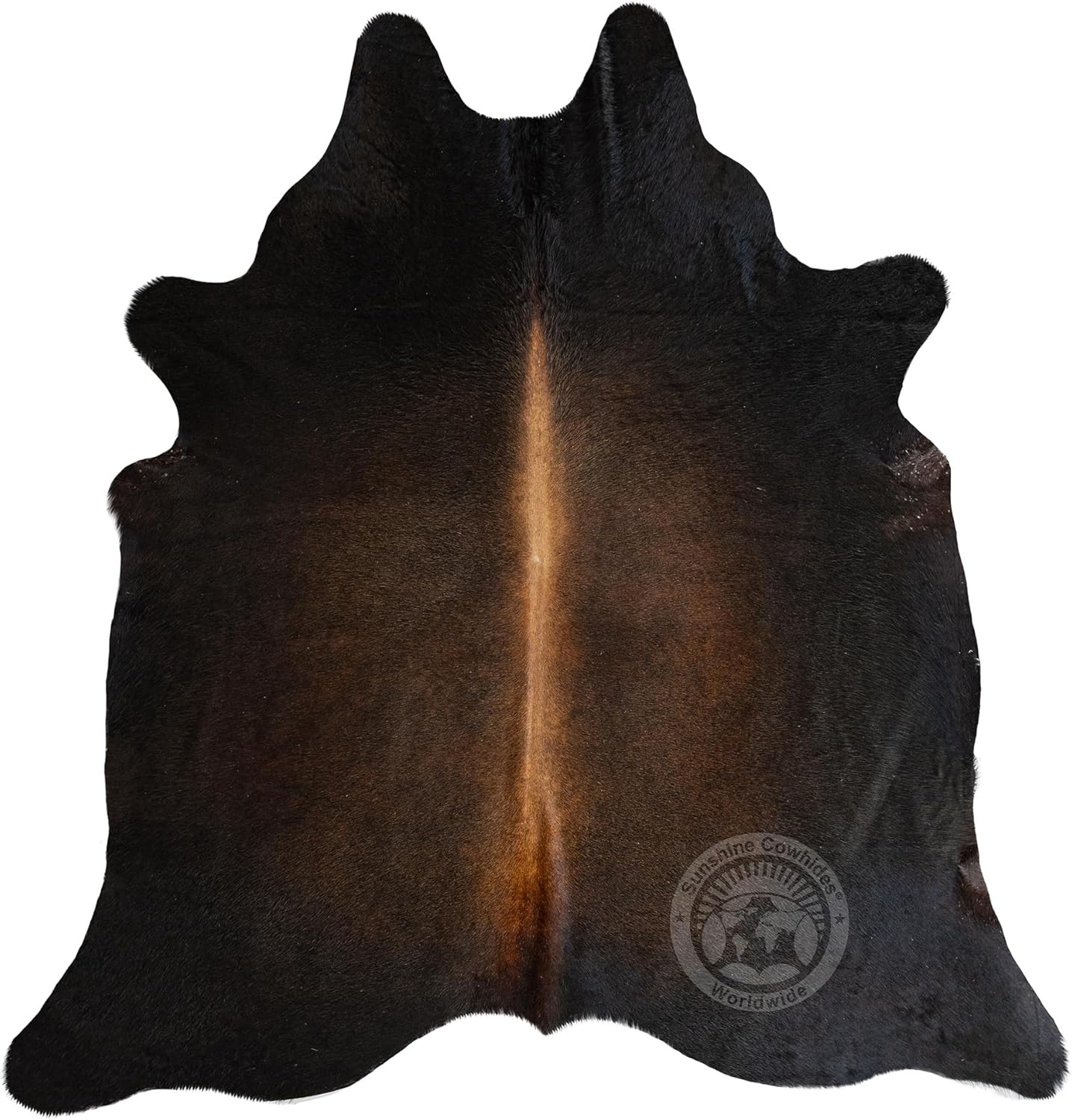 Sunshine Cowhides 100% Genuine Dark Chocolate Brown Cowhide Rug - Modern Style Animal Skin Rug & Floor Carpet for Living Room, Bedroom, Kitchen & More - Extra Large (6x7-8 Ft.)