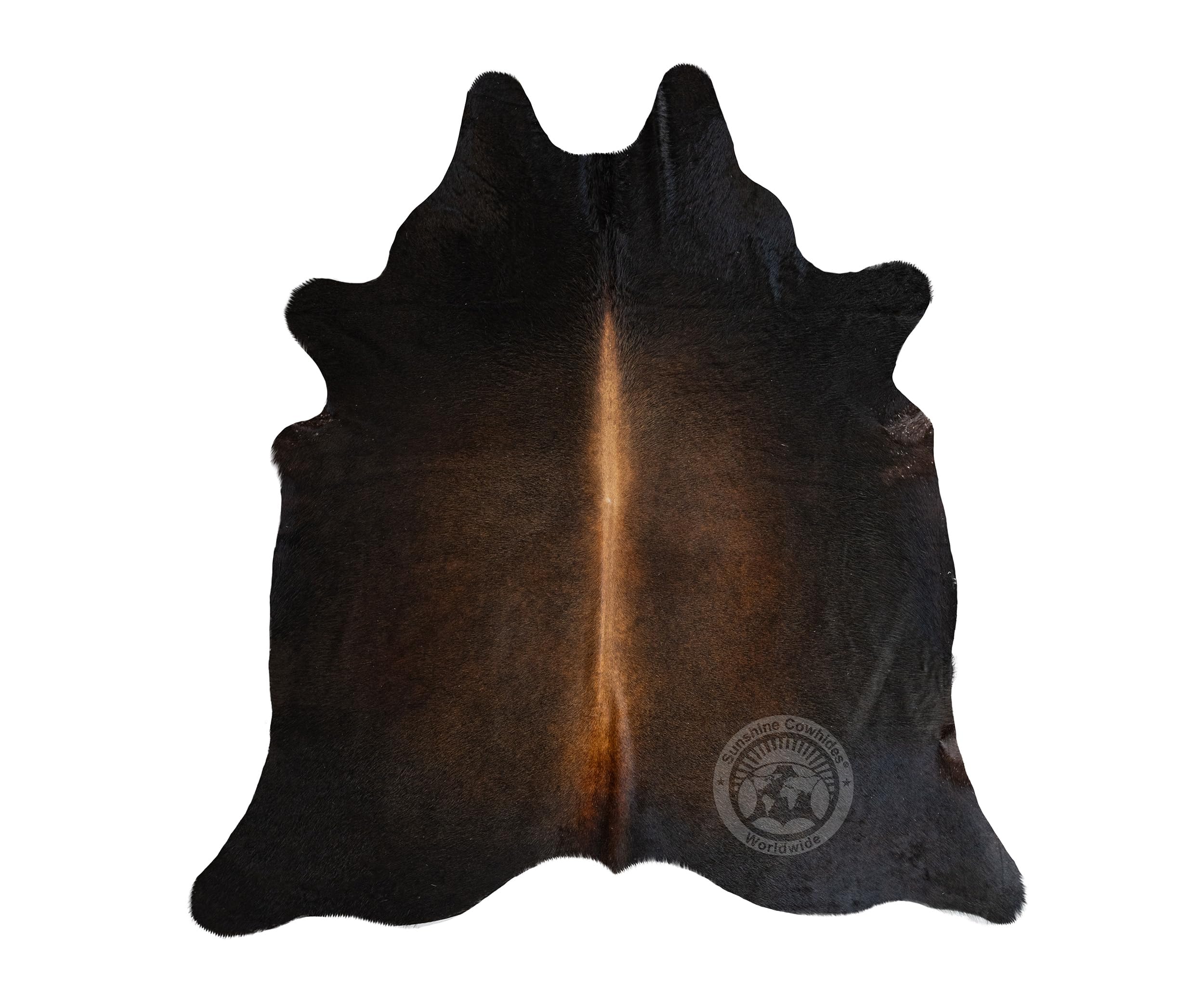 Amazon.com: Sunshine Cowhides 100% Genuine Black Dark Brown