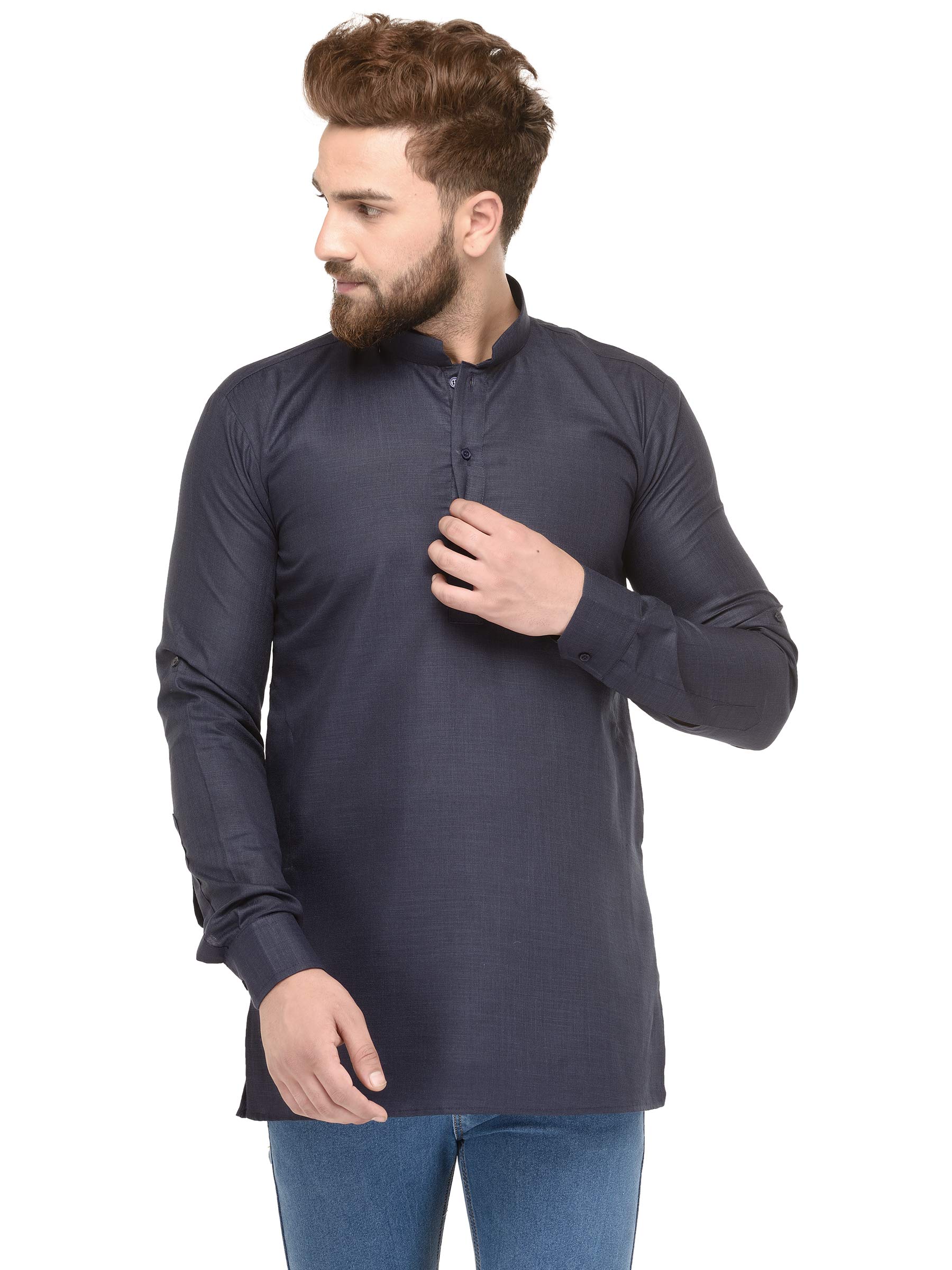 Men's Cotton Straight Fit Straight Kurta-image-27