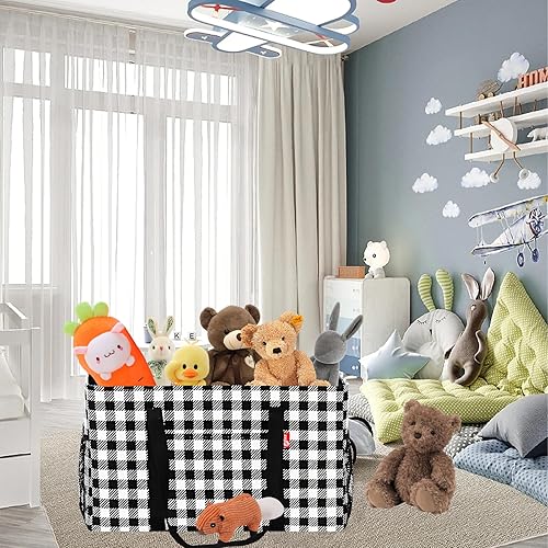 Miniatura 6 de Bolsa de mano extra grande, bolsas plegables reutilizables para comestibles, bolsa plegable con marco de alambre de metal y tablero inferior