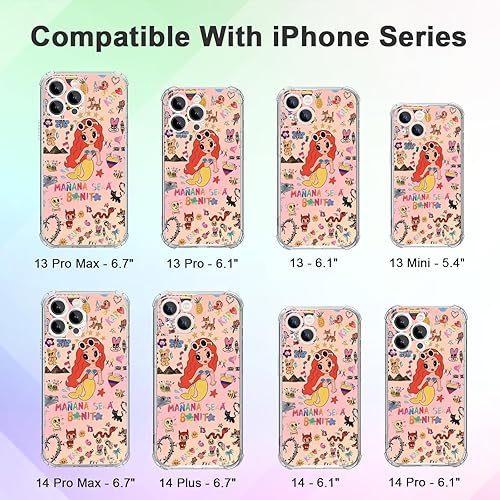 Miniatura 2 de Funda de teléfono K arol G con pelo rosa, para iPhone 15, 14, 13, 12, 11 Plus, Pro Max Mini Xr, carga inalámbrica, a prueba de golpes, transparente,