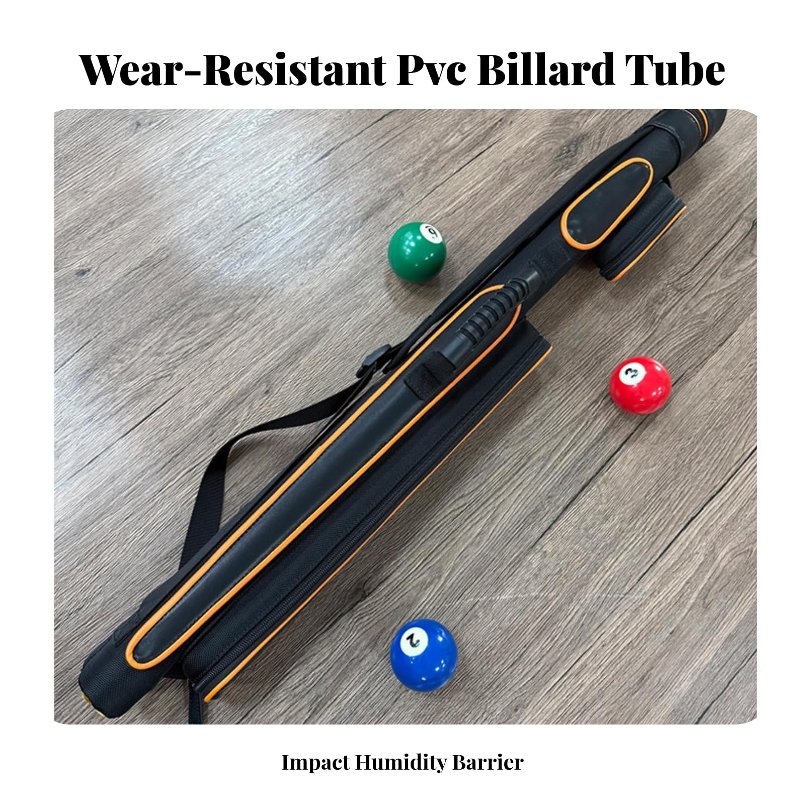 predolo Queue-Tasche mit Tragegriff | Robuste PU-Kunstleder-Konstruktion, Pool-Queue-Tasche, kompakt, Köchertasche, für Training, Vereinsabend, Billardspieler, Grau