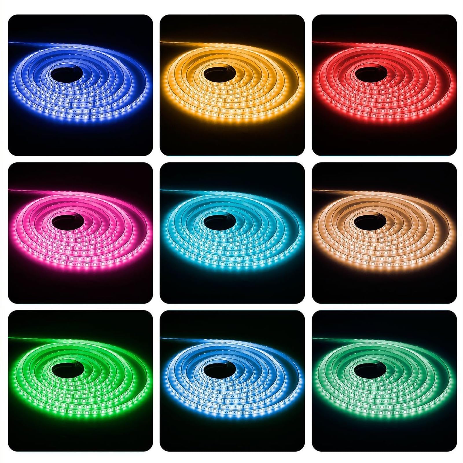 DIY Ha Portato Luci Per La TV, Multi-mode Ha Portato Striscia Di Luci Con 44 Tasti Di Controllo Remoto Facile Installare Cuttable Può Essere Utilizzato In Ristorante, Bar, Camera Letto, Sfondo TV(30m)