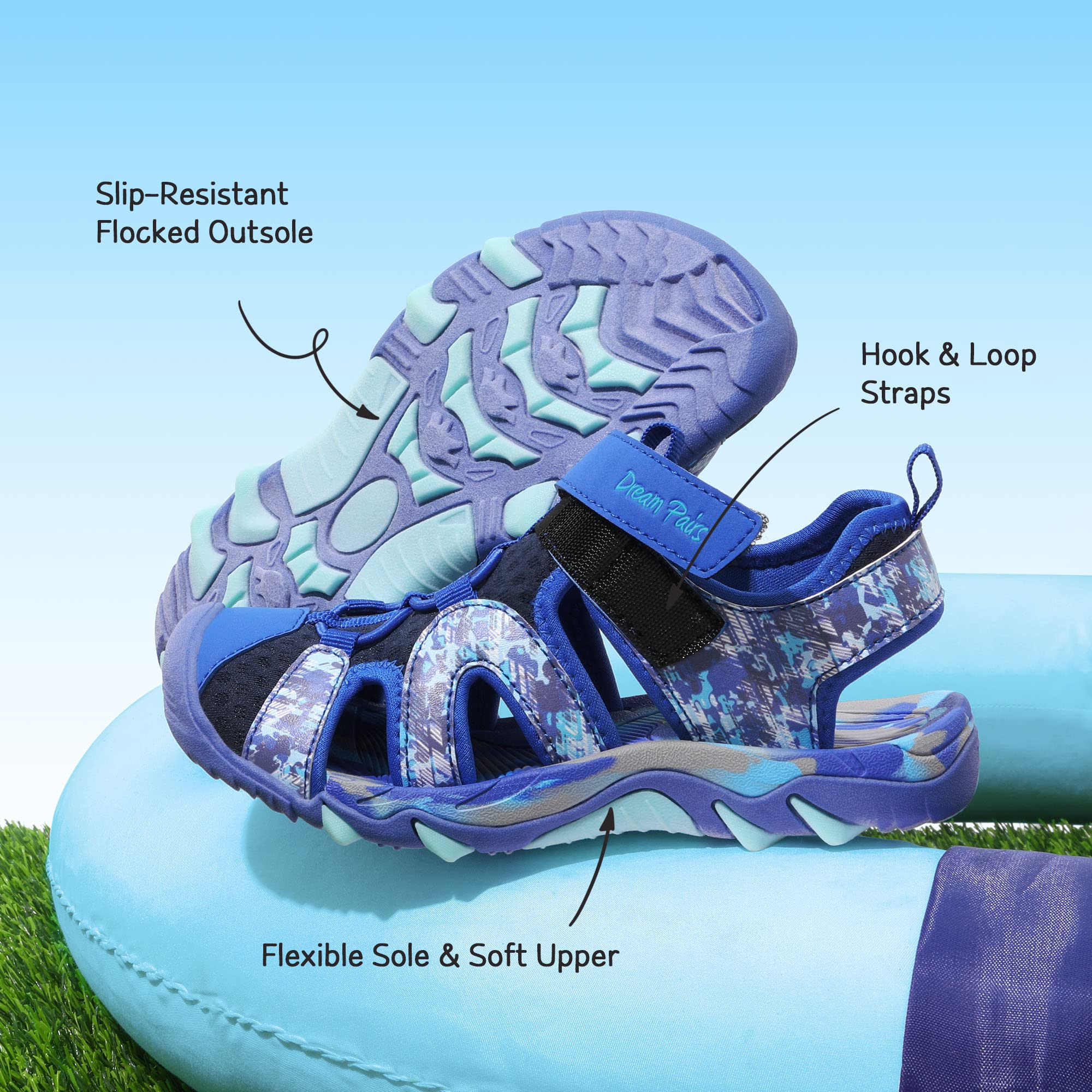 DREAM PAIRS Sandalias Deportivas de Verano para Niños y Niñas, Ideales para Actividades al Aire Libre, para Pequeños y Grandes.