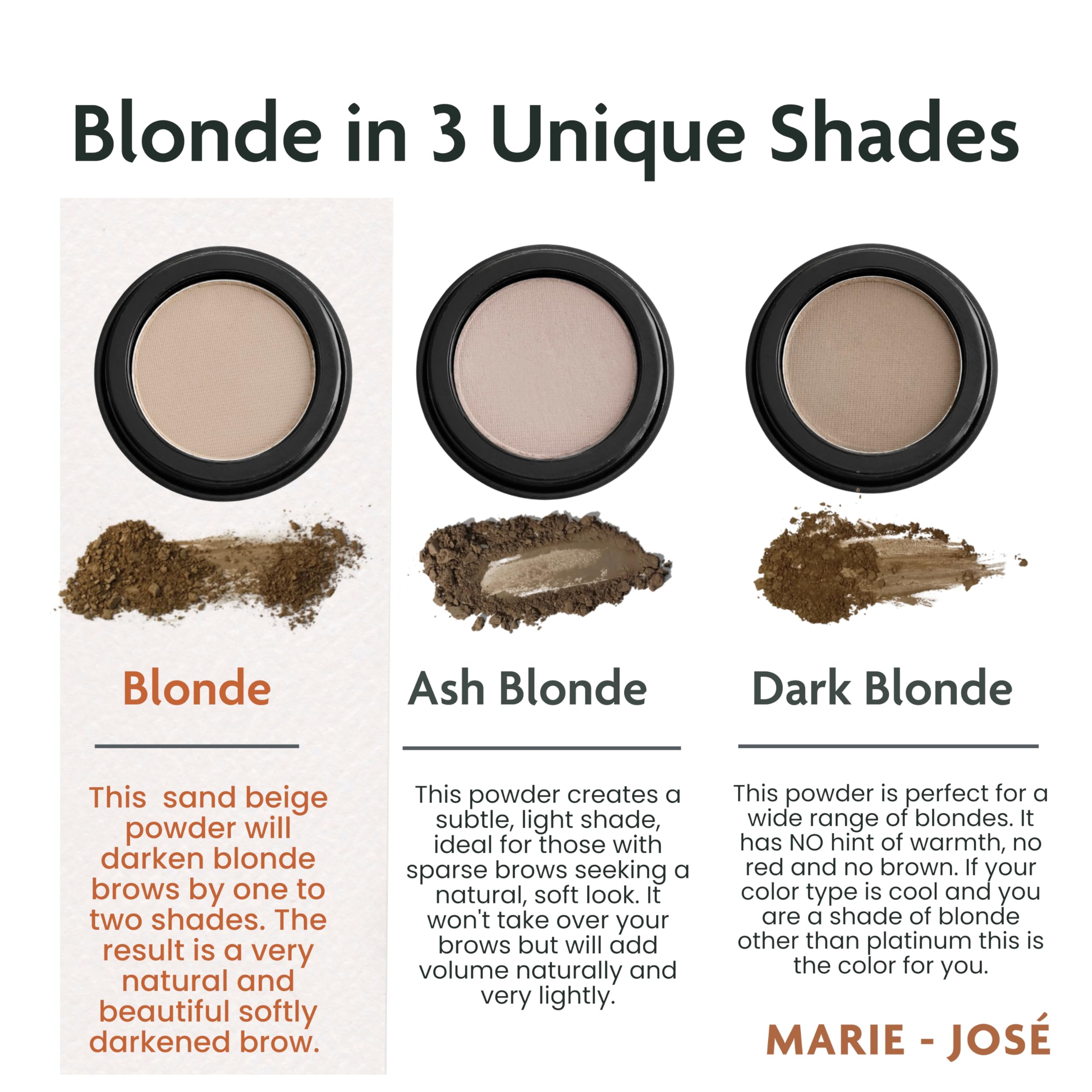 Marie-José Eyebrow Powder, High Colour Pigmentation, Cruelty-Free & Vegan, Natural & Even Eyebrows, Compact box - Image 4