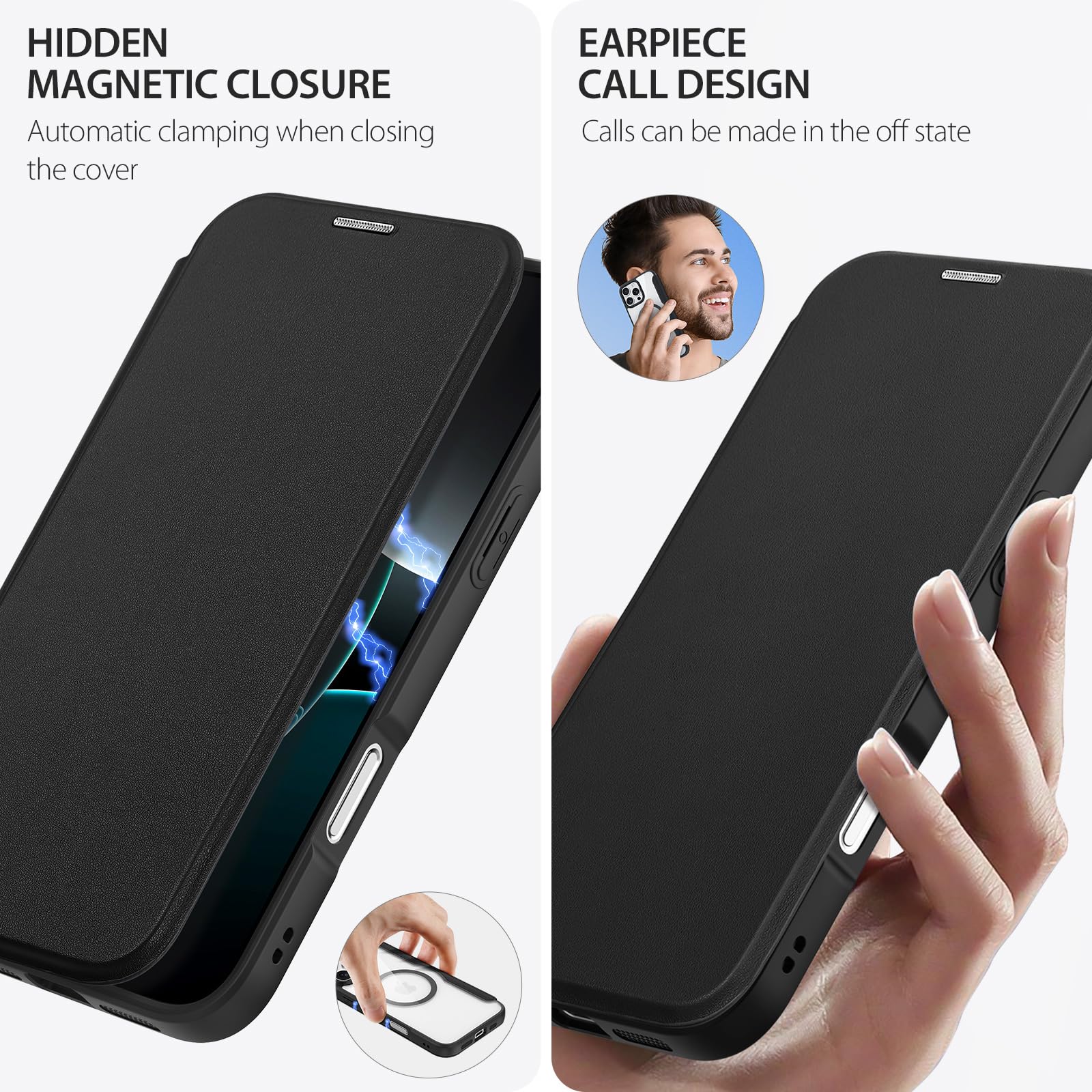 Amazon.com: DUX DUCIS Case Wallet for iPhone (Black, for iPhone 16