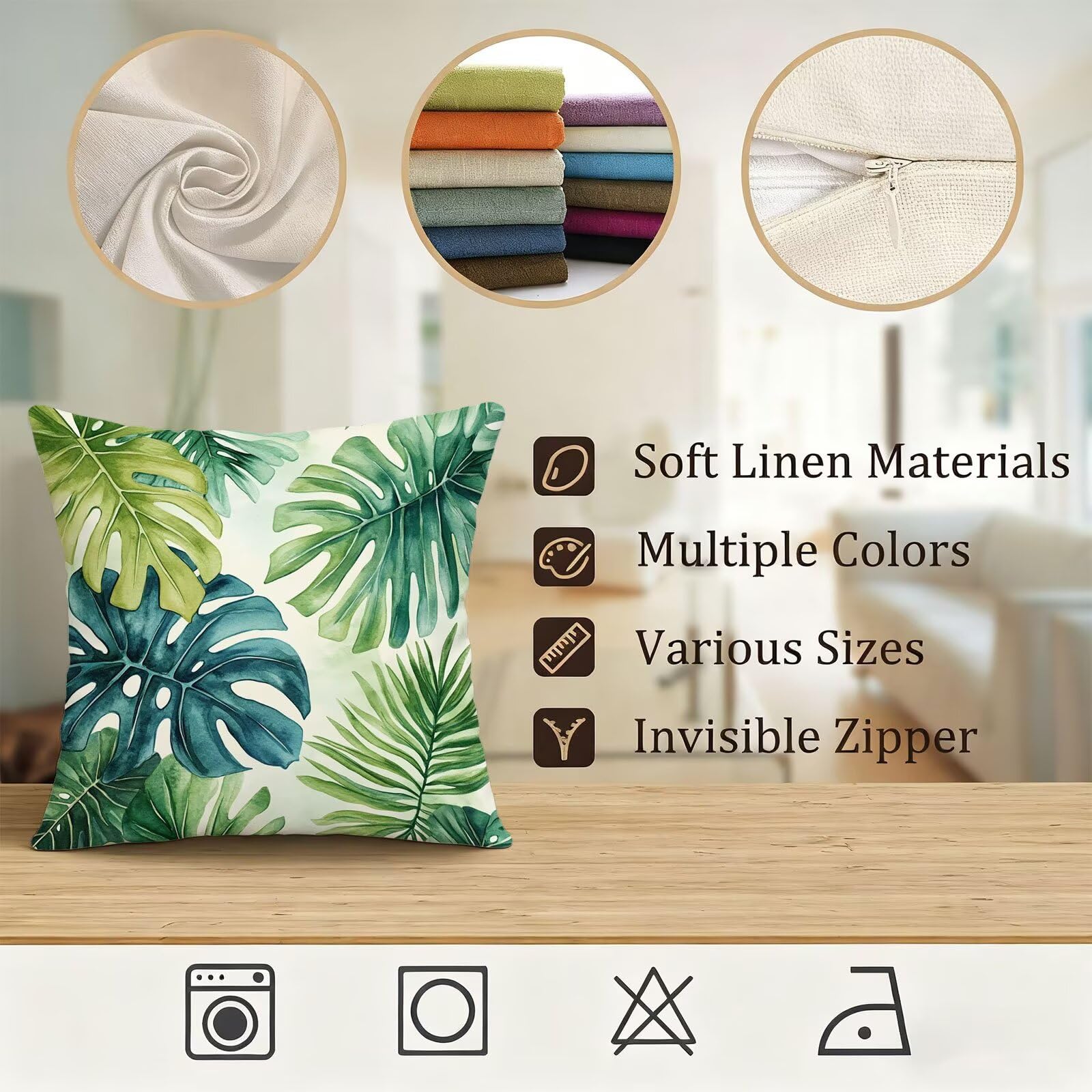 Verde Federe Cuscini Divan 60x60 Blu Federe Cuscino Letto Super Morbido Copricuscino Letto Set di 4 Cuscini Divano Decorazioni Autunnali Copricuscini Arredamento Casa, Sedia Soggiorno Giardino E - 365
