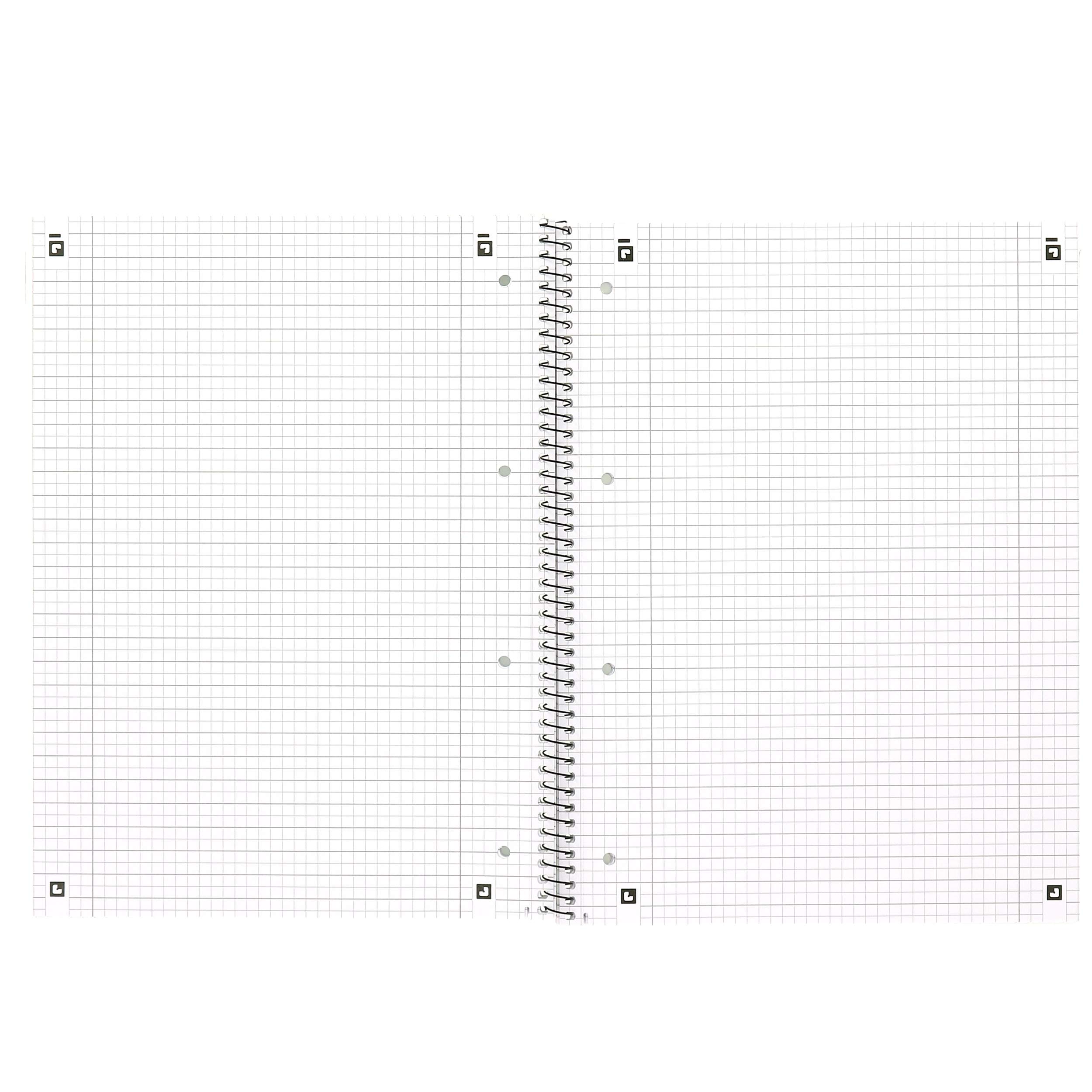 Oxford KarLi 100050362 - Cuaderno de espiral (10 unidades, cuadriculado con rayas, 80 hojas, A4+, 90 g/m²), color verde