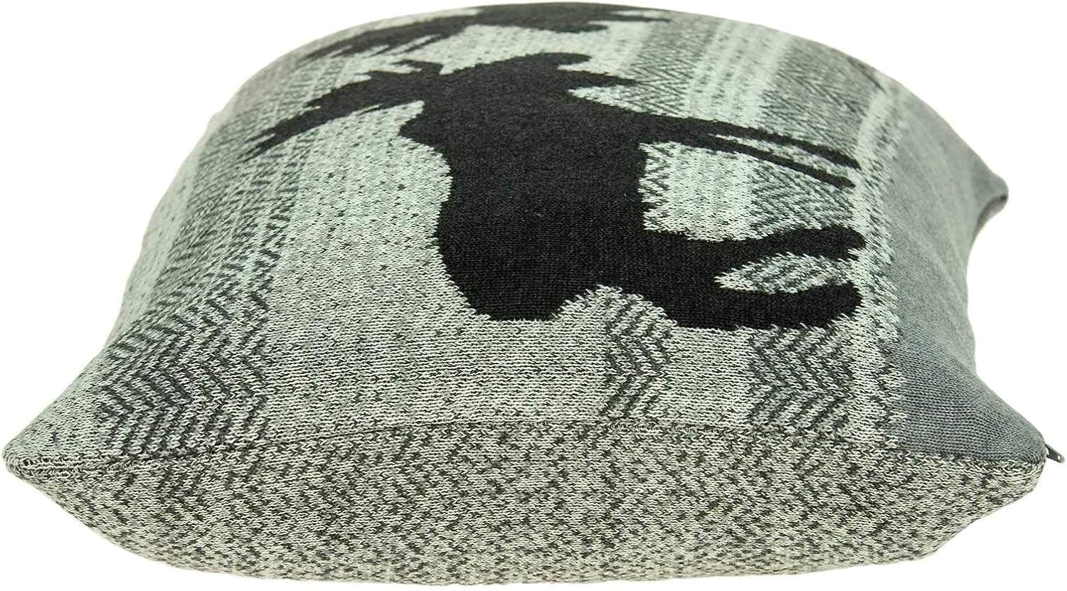 HomeRoots 334052 24 x 5 x 16 in. Lodge Gray Pillow Cover with Poly Insert